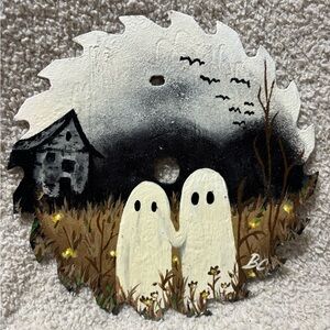 Hand painted ghost saw blade!